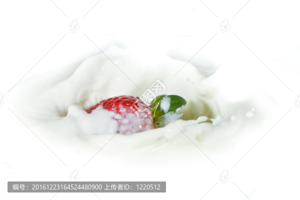 草莓濺奶