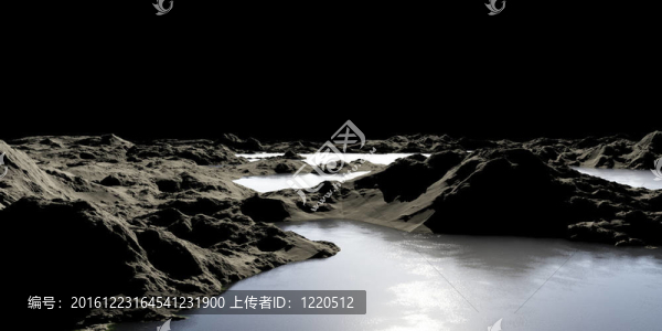 抽象的行星與水的圖像。尋找新的來源和技術。遙遠行星旅行的未來。