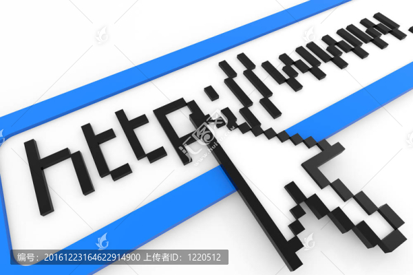光標(biāo)指向HTTP,WWW文本?；ヂ?lián)網(wǎng)連接概念。
