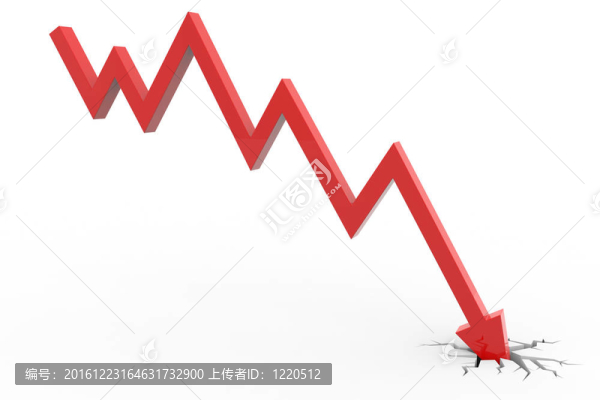 紅箭破樓。破產(chǎn)概念；金融崩潰；蕭條；失?。回泿盼C(jī)。計(jì)算機(jī)生成圖像。