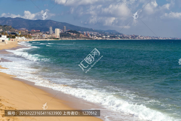 西班牙的巴達(dá)洛納海岸和沙灘