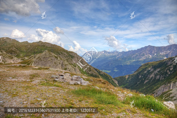 swisss阿爾卑斯山脈的歐洲景觀。