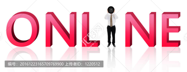 商務(wù)人與時(shí)鐘字在線