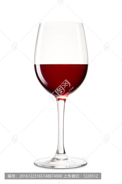 靜物與紅葡萄酒玻璃