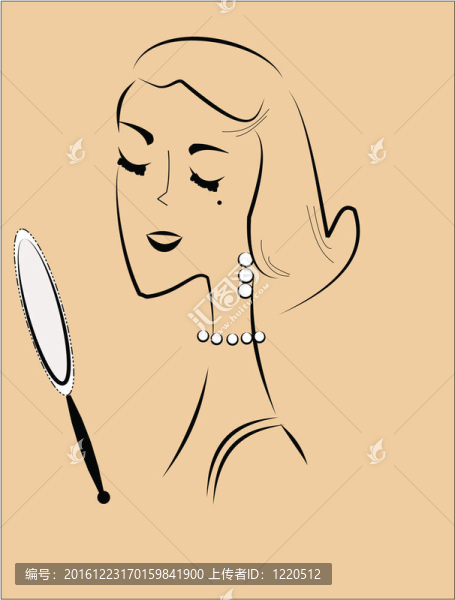 女人在鏡子