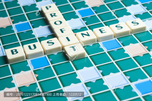 商業(yè)和利潤詞由字母片