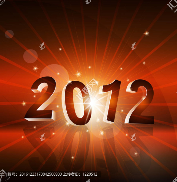 新年背景與數(shù)字2012