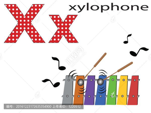 兒童字母；X
