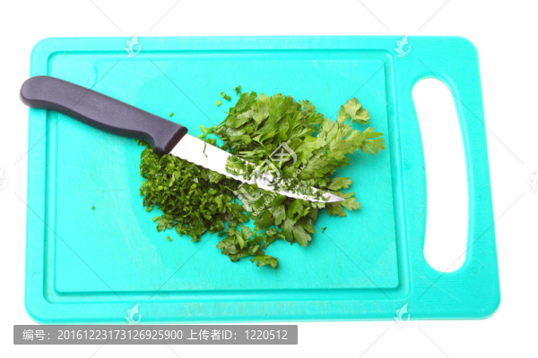 板上分離的歐芹