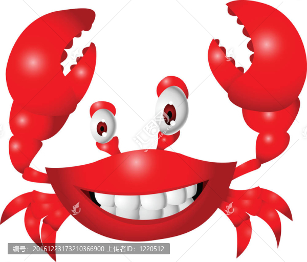 有趣的卡通螃蟹