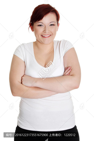 一個年輕快樂女人的畫像