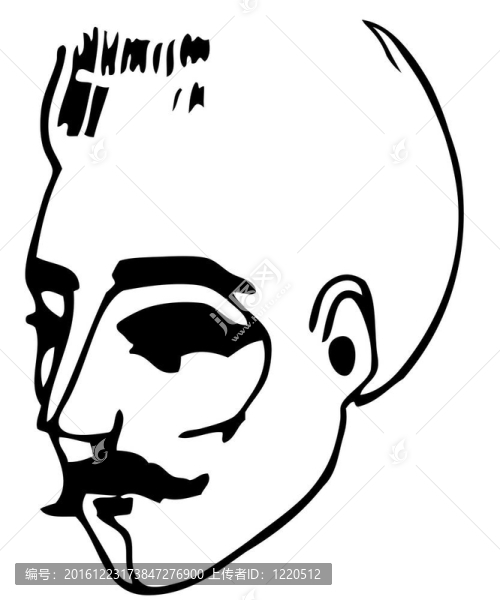 一個蓄著胡子的男人的臉