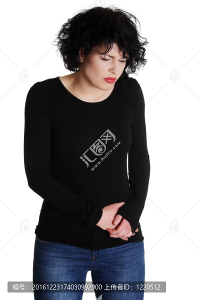 肚子痛的女人