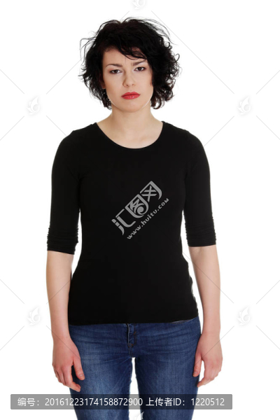 悲傷的女人特寫(xiě)肖像。