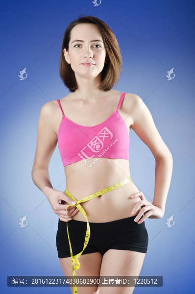 年輕女士節(jié)食概念