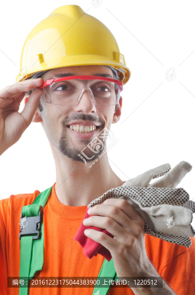 建筑工人孤立的白色-匯圖網(wǎng) www.fosd68.com 建筑工人孤立的白色