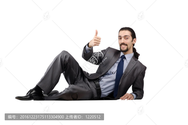 商人在白色背景下孤立