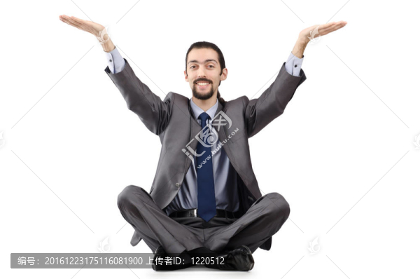 商人在白色背景下孤立
