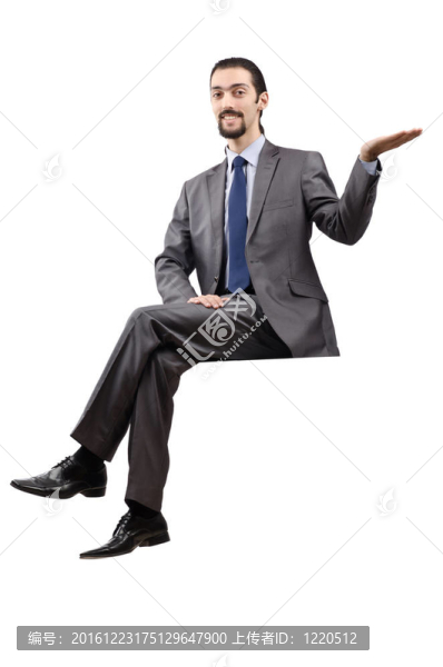 商人在白色背景下孤立