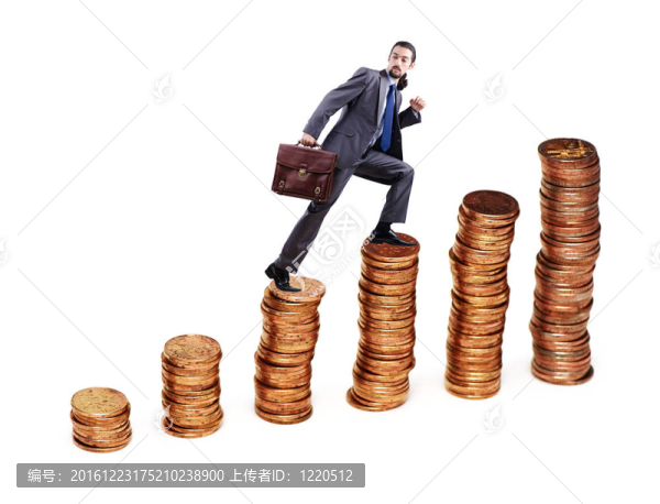 商人爬金幣堆