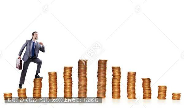 商人爬金幣堆
