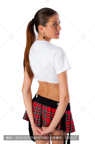 漂亮女孩迷你裙
