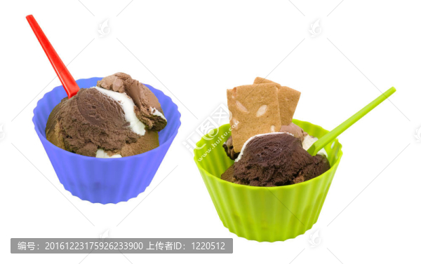 兩杯巧克力冰淇淋