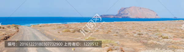路上的風(fēng)景島上的蘭薩羅特島