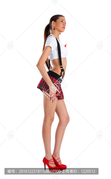漂亮女孩迷你裙
