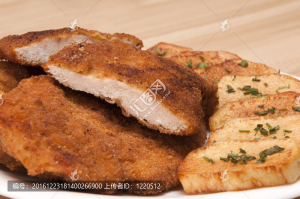 面包雞排特寫