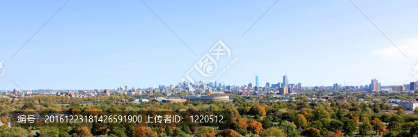 劍橋全景與遠處的波士頓