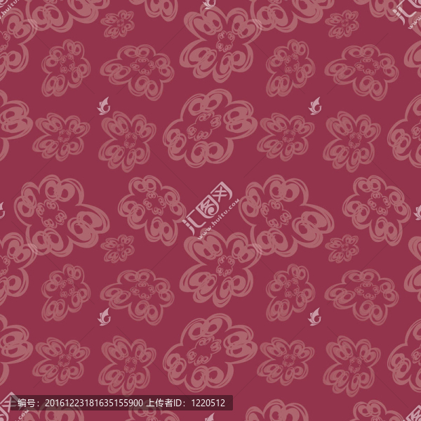 無縫背景與透明花