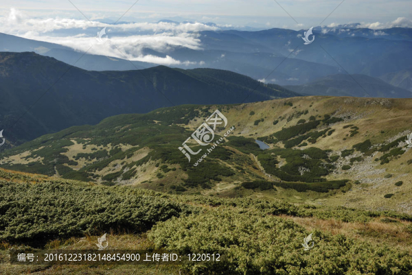 在喀爾巴阡山脈美麗的山景
