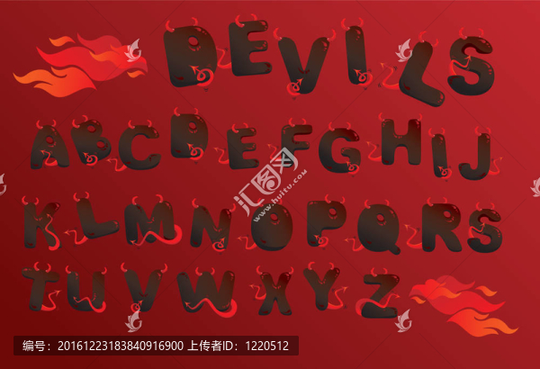 字母與有趣的惡魔字母