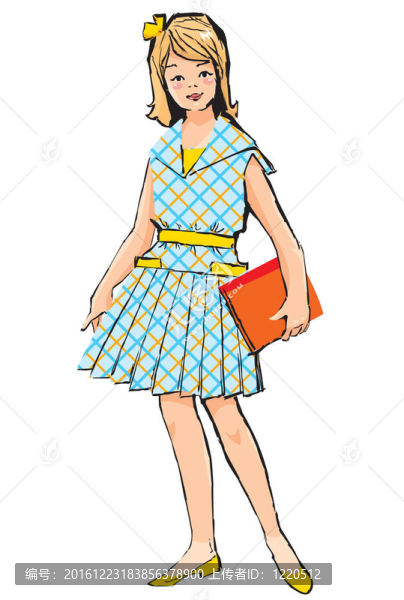 美女與書的素描