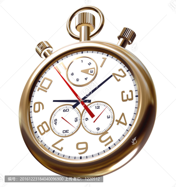 金色老時鐘白色