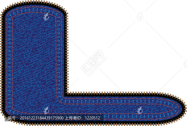 字體的藍(lán)色牛仔褲