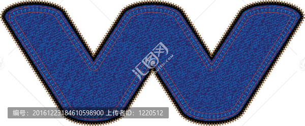 字體的藍色牛仔褲