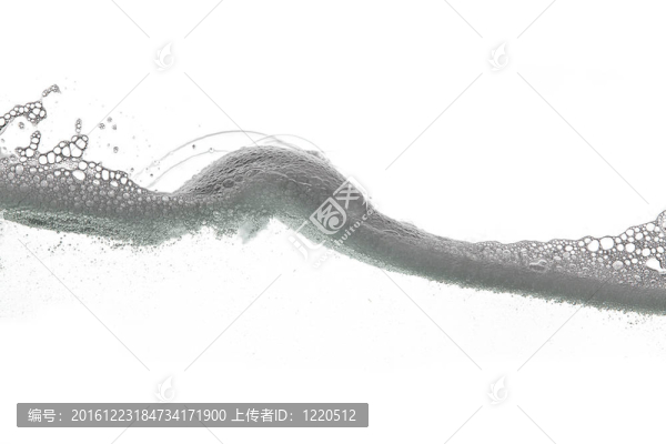 白色背景上的泡沫波