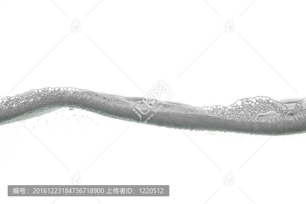 白色背景上的泡沫波