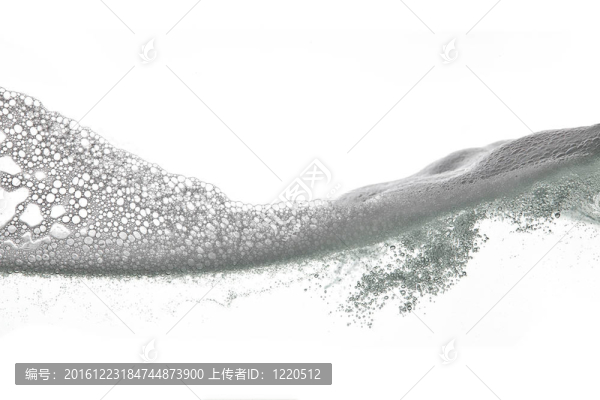 白色背景上的泡沫波