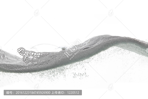 白色背景上的泡沫波