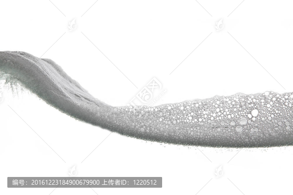 白色背景上的泡沫波