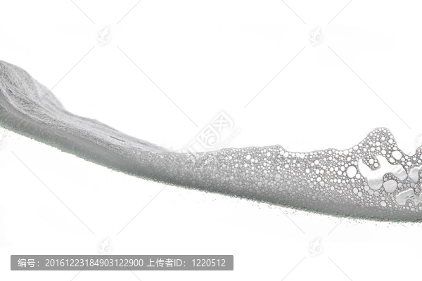 白色背景上的泡沫波