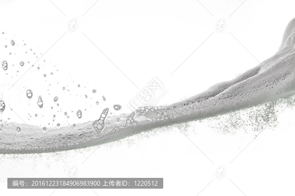 白色背景上的泡沫波