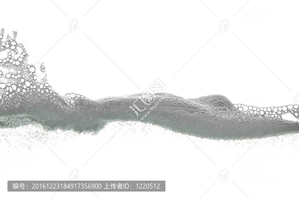 白色背景上的泡沫波