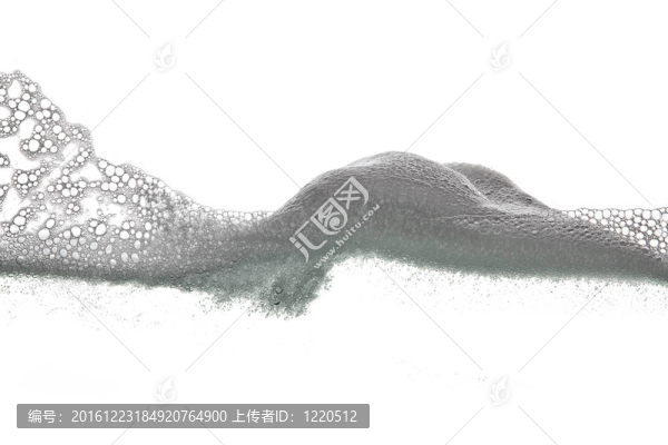 白色背景上的泡沫波
