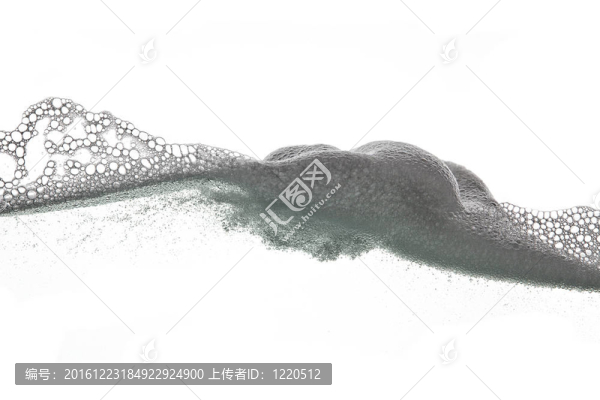 白色背景上的泡沫波