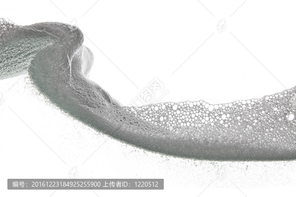 白色背景上的泡沫波