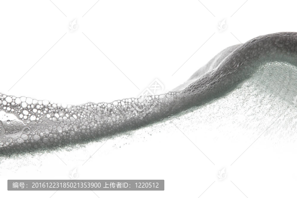 白色背景上的泡沫波